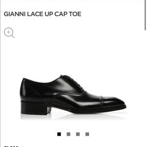 Gianni lace up cap toe, NEVER USED